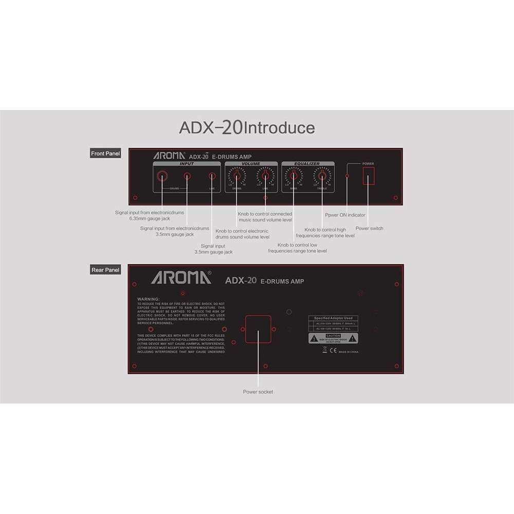 מגבר לתופים אלקטרוניים ADX-20 מבית Aroma