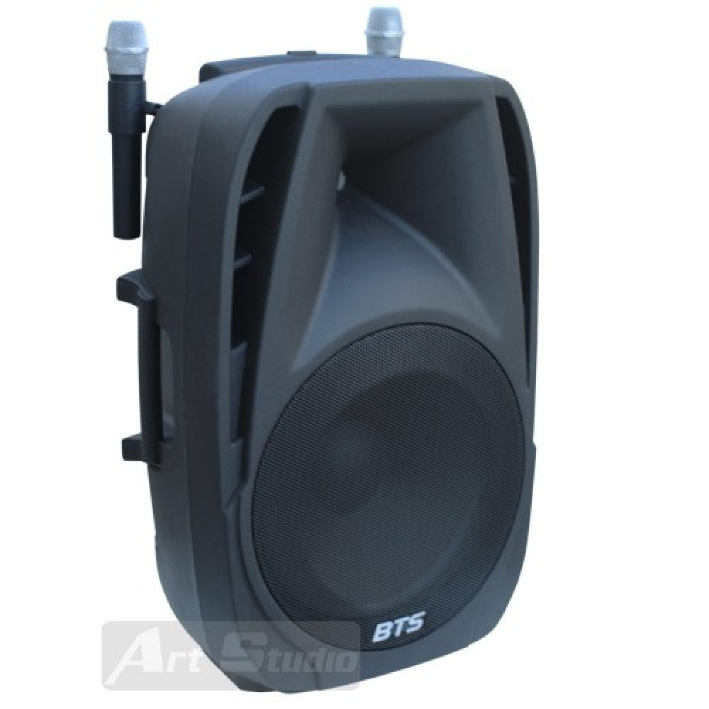 רמקול מוגבר 15" 400W עם סוללה ומיקרופונים